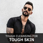 Men's Exfoliating Face Scrub - 100G - Featuring Activated Charcoal, Tahitian Volcanic Sand & Walnut Granules - Ideal for Skin Detoxification for All Skin Types