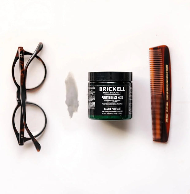 Brickell Men'S Purifying Charcoal Face Mask, Natural and Organic Activated Charcoal Mask with Detoxifying Kaolin Clay, 4 Ounce, Unscented