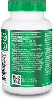 Canadian-Made Activated Charcoal Capsules - Natural Digestive Support for Detox, Gas Relief, and Bloating - 90 Veggie Caps