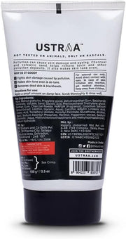 Men's Exfoliating Face Scrub - 100G - Featuring Activated Charcoal, Tahitian Volcanic Sand & Walnut Granules - Ideal for Skin Detoxification for All Skin Types